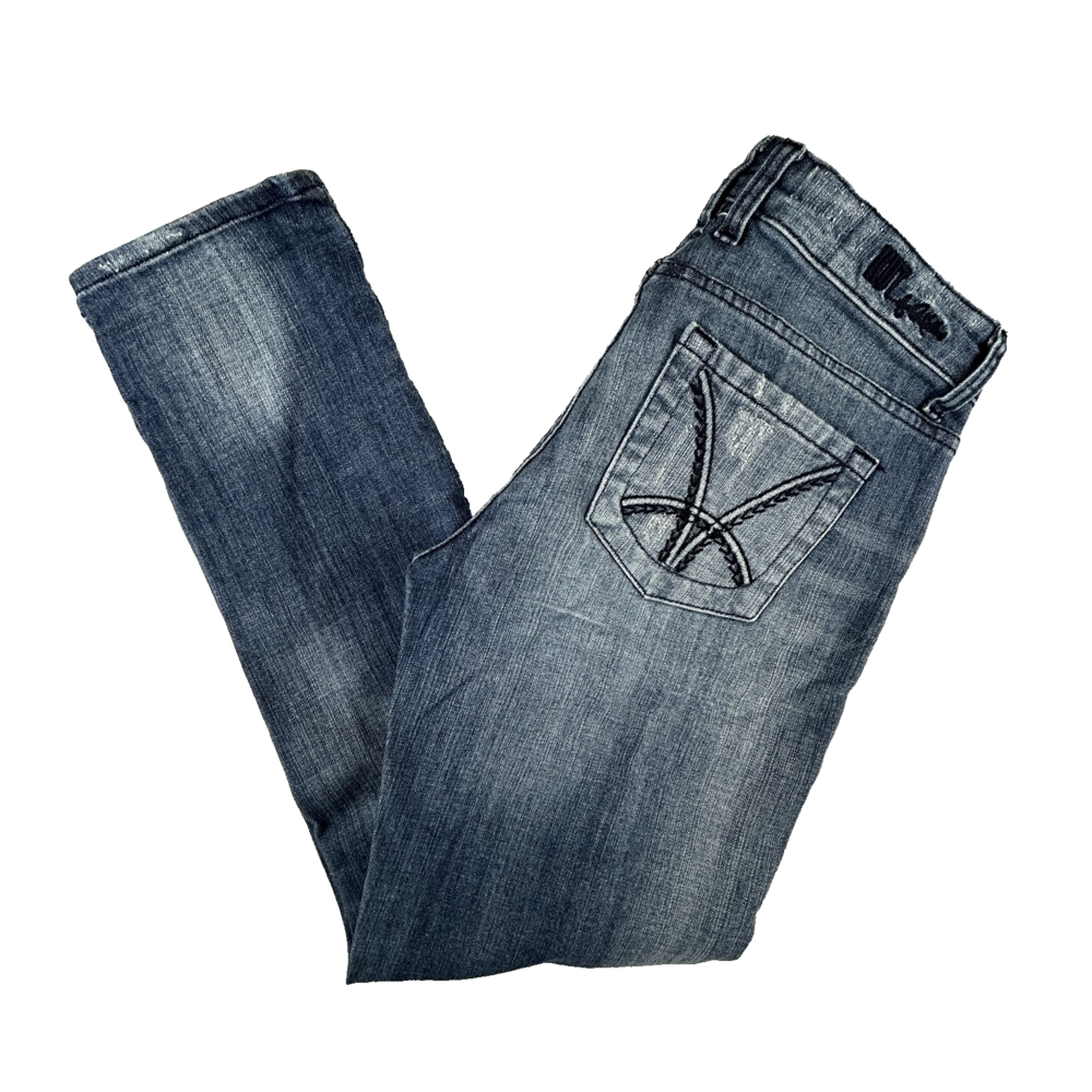 Kut From The Kloth Jeans Womens 2 Distressed Embroidered Pocket Stretch Denim Pa